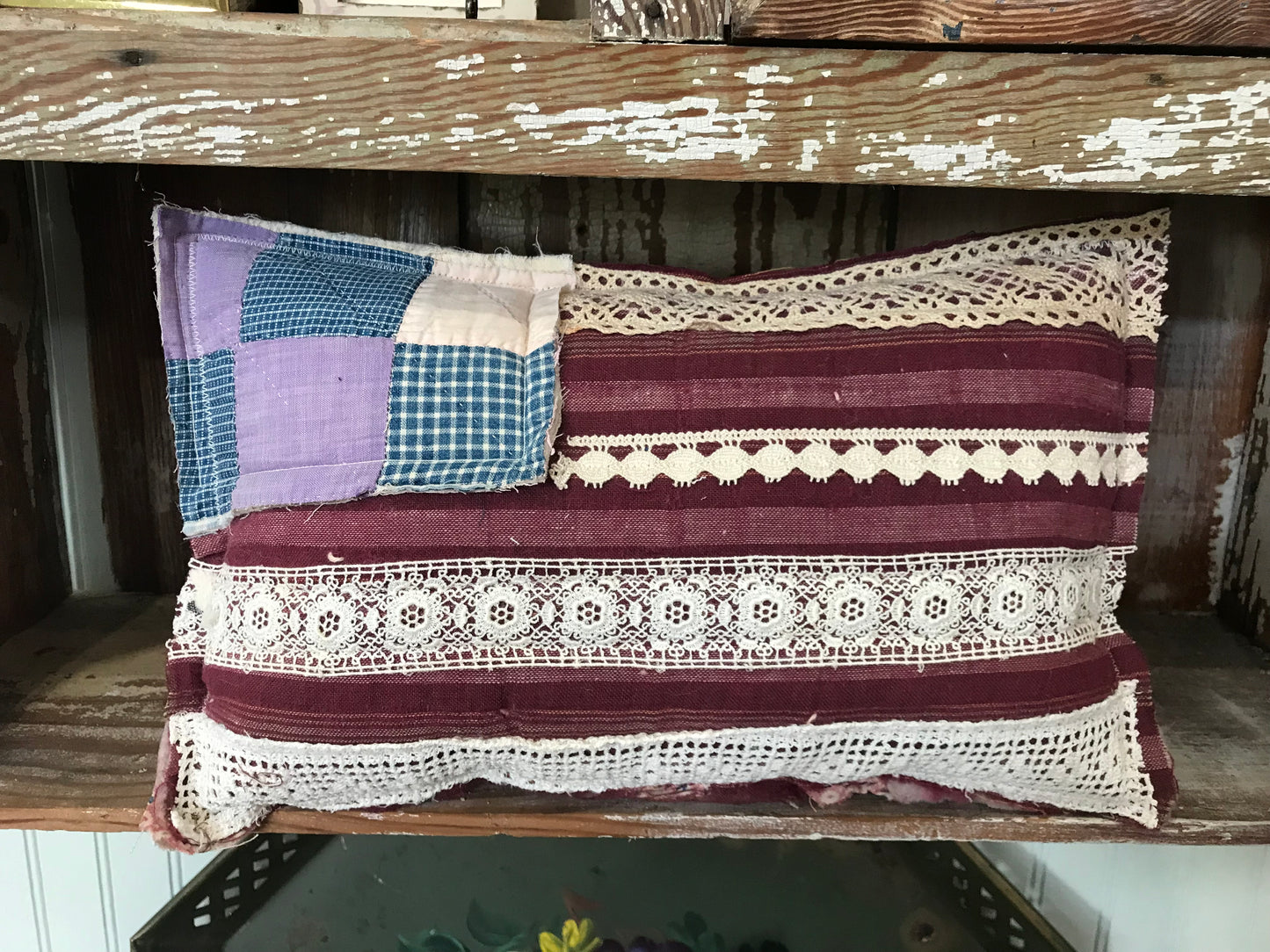 Pillow*Vintage Quilt Flag