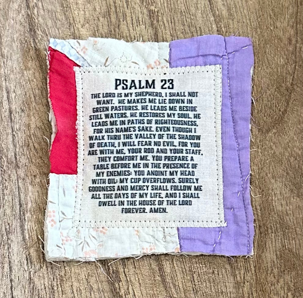 Mini Scripture Quilts * Psalm 23