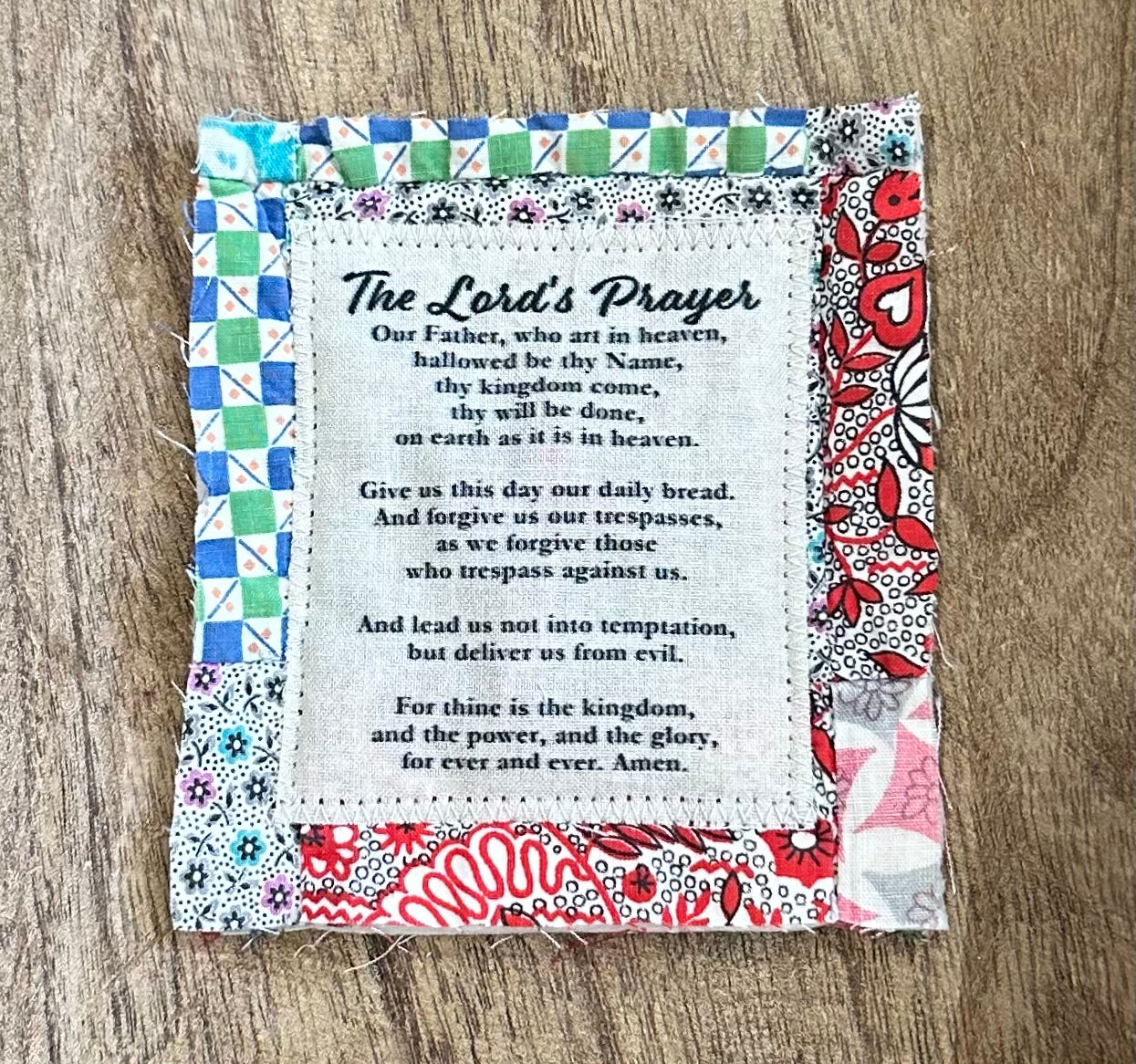 Mini Scripture Quilts * The Lord's Prayer
